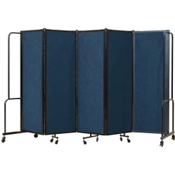 Robo Dividers Mobile Room Divider - Five Section PET - 6'H