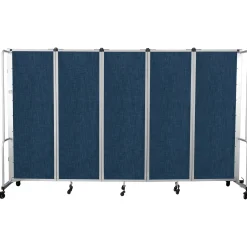Robo Dividers Mobile Room Divider - Five Section PET - 6'H