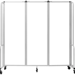 Robo Dividers Robo™ Dividers Mobile Room Dividers, Three Section Whiteboard - 72"W x 72"H