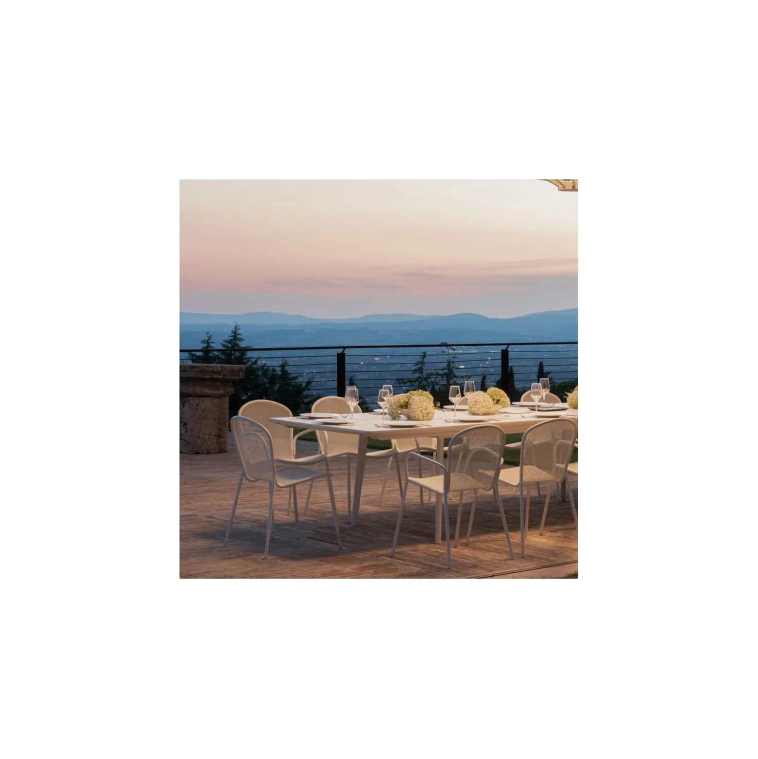 Ronda Steel Stack Outdoor Chair - with Arms