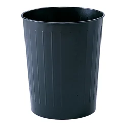 Round Fire and Puncture Resistant Steel Trash Can 23.5 Qt. Cap. - 6/carton