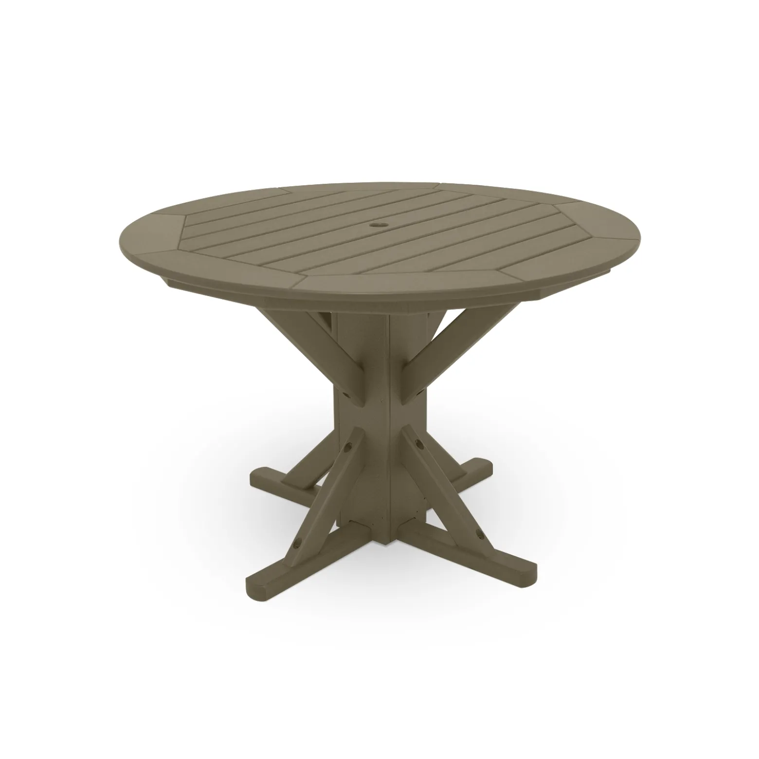 Round Framed Dining-Height Table - 44"D