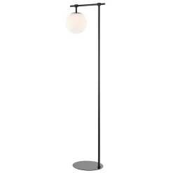 Round Smoke/Frost Glass Shade Floor Lamp - 58