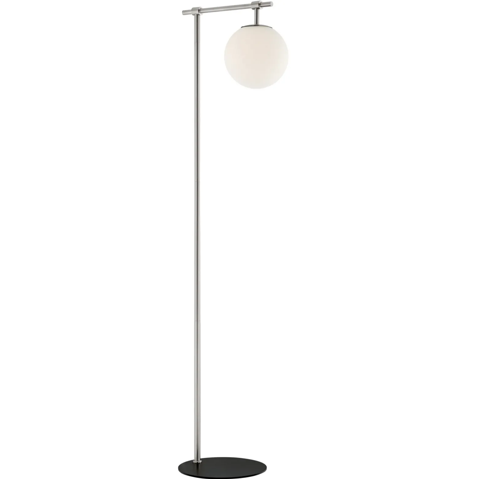 Round Smoke/Frost Glass Shade Floor Lamp - 58"H