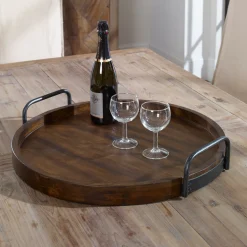 Round Wooden Tray