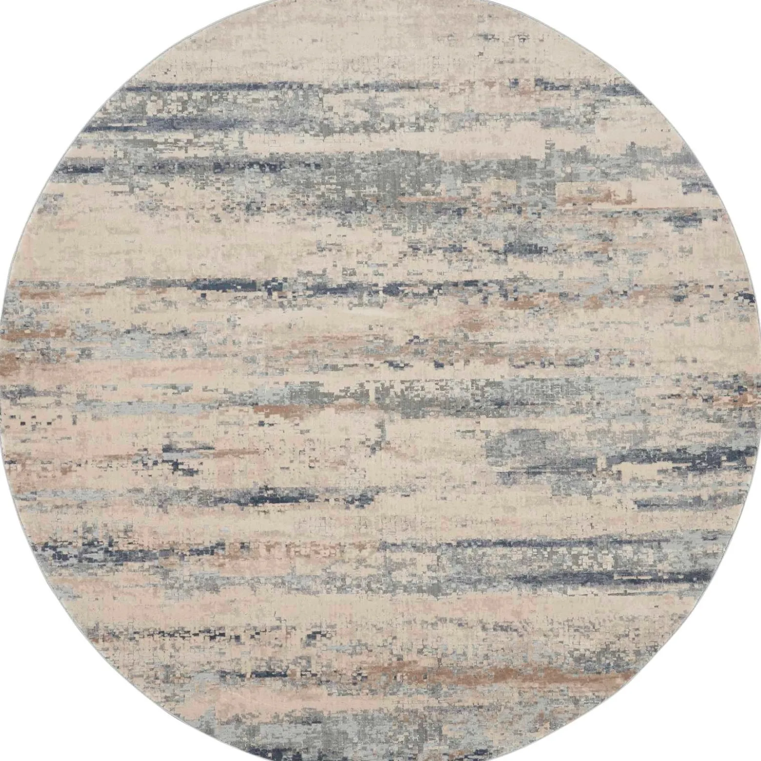 Rustic Textures 5' Round Area Rug