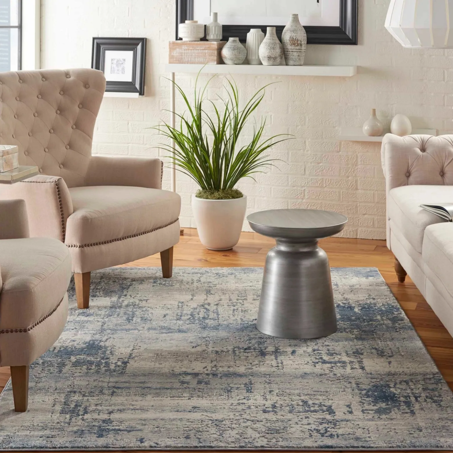 Rustic Textures 4'x6 Area Rug