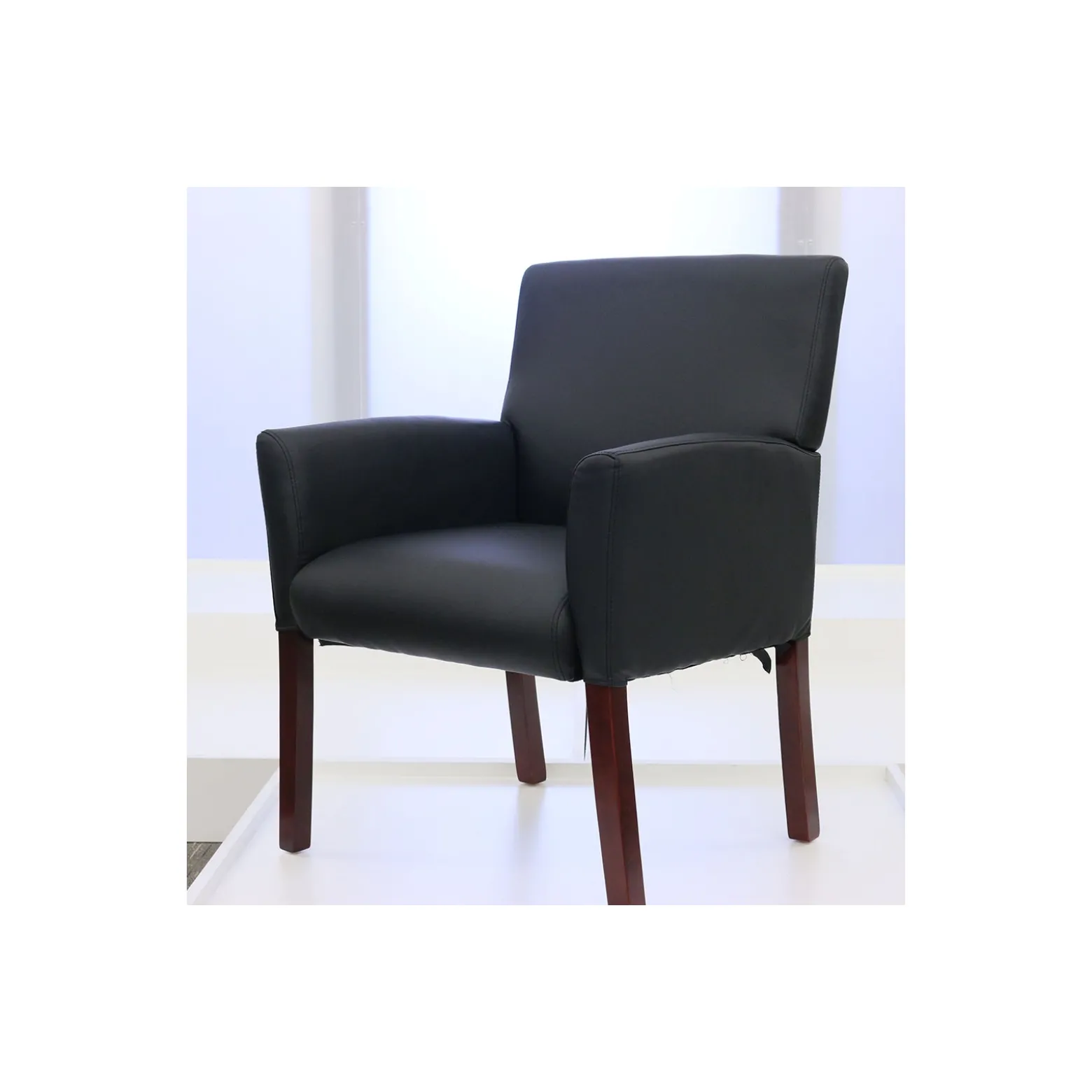 Rutherford Executive Box Arm Guest Chair with Ergonomic Support
