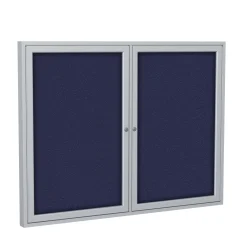 Satin Aluminum Fabric Tackboard 48"wx36"h