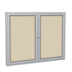 Satin Aluminum Fabric Tackboard 48"wx36"h