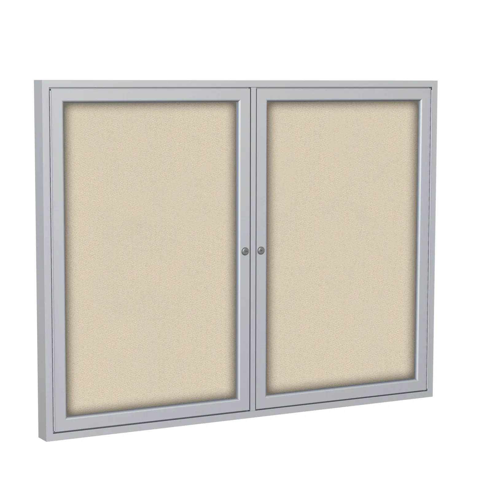 Satin Aluminum Fabric Tackboard 48"wx36"h