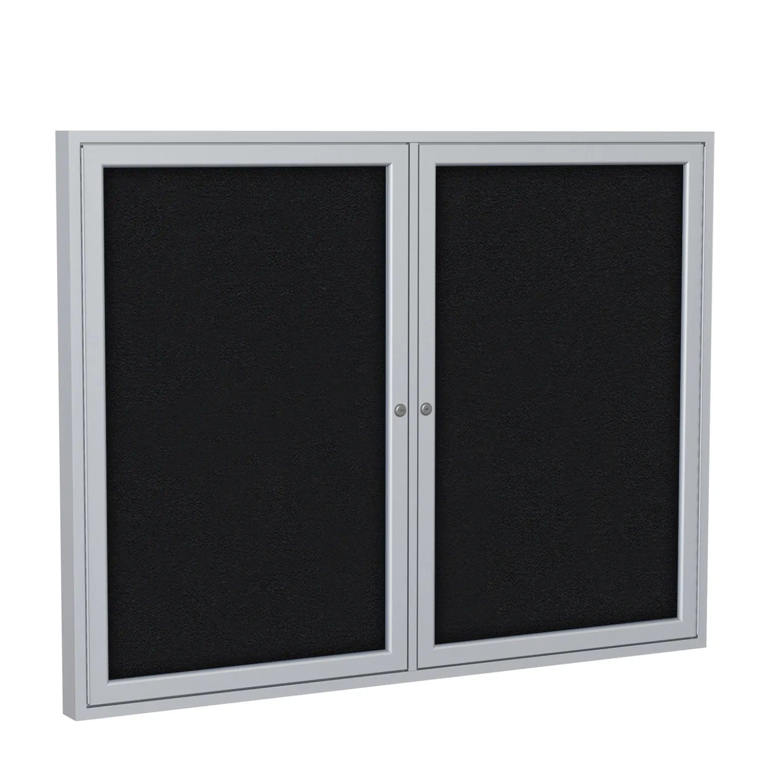 Satin Aluminum Fabric Tackboard 48"wx36"h