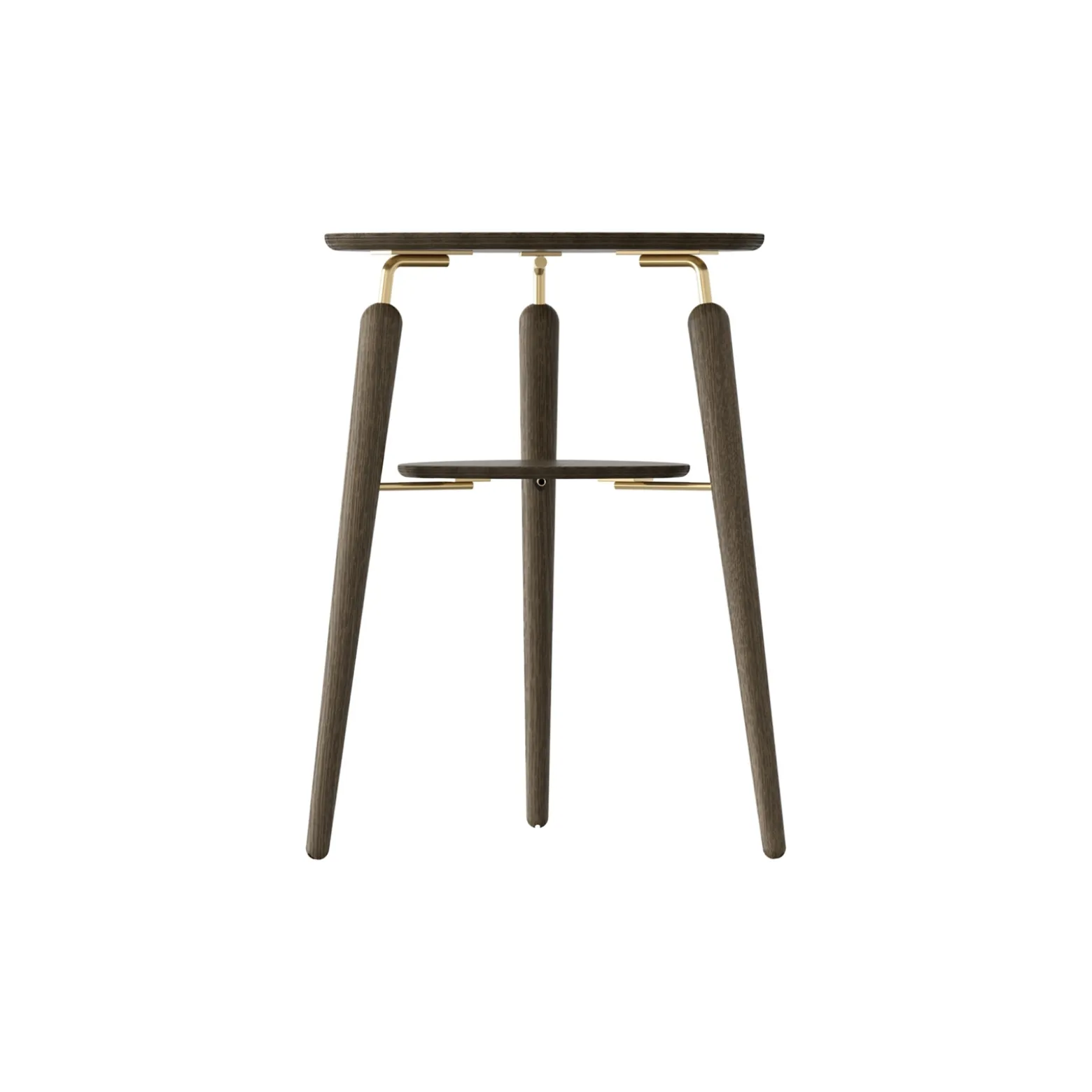Scandinavian Side Table with USB Hub - 18"Dia