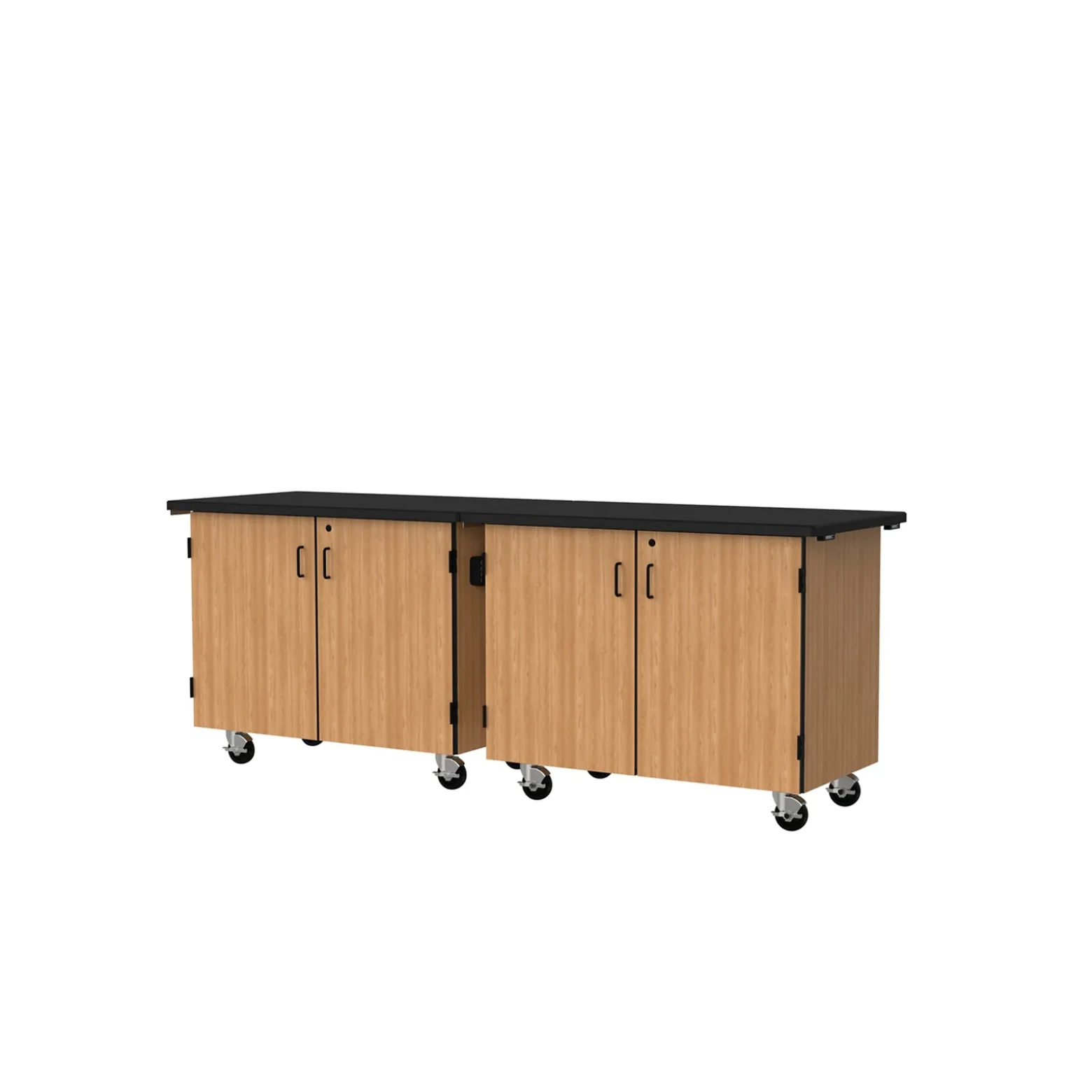 Science Cabinets Mobile Lab Carts w/ Totes and Shelves - 28"W x 96"D