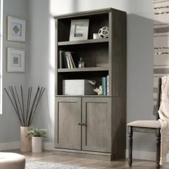 Select 5-Shelf Bookcase with Doors - 70"H