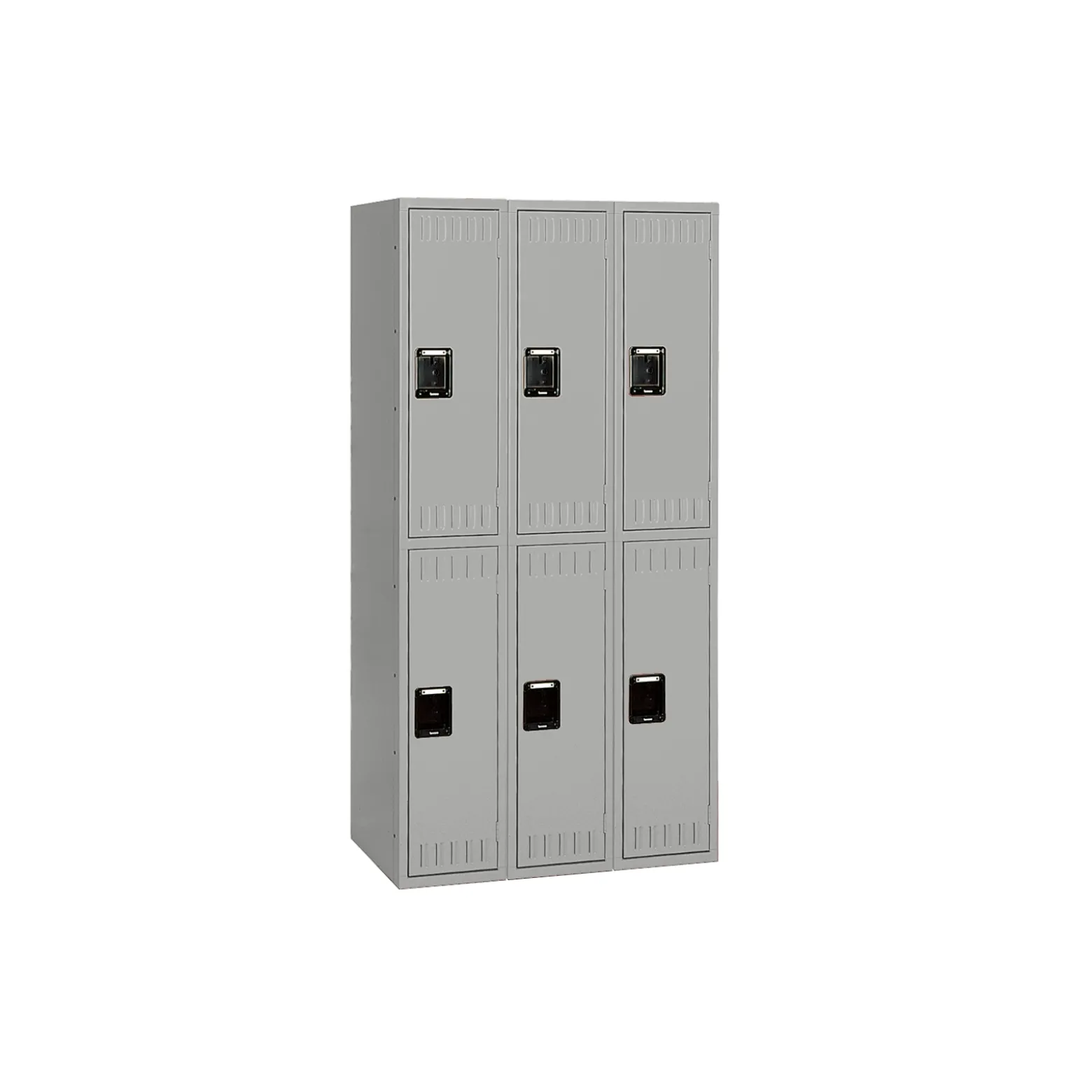 Set of Three Double Tier Steel Lockers