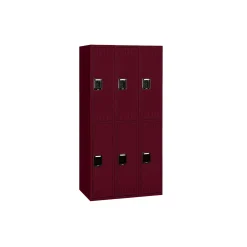 Set of Three Double Tier Steel Lockers