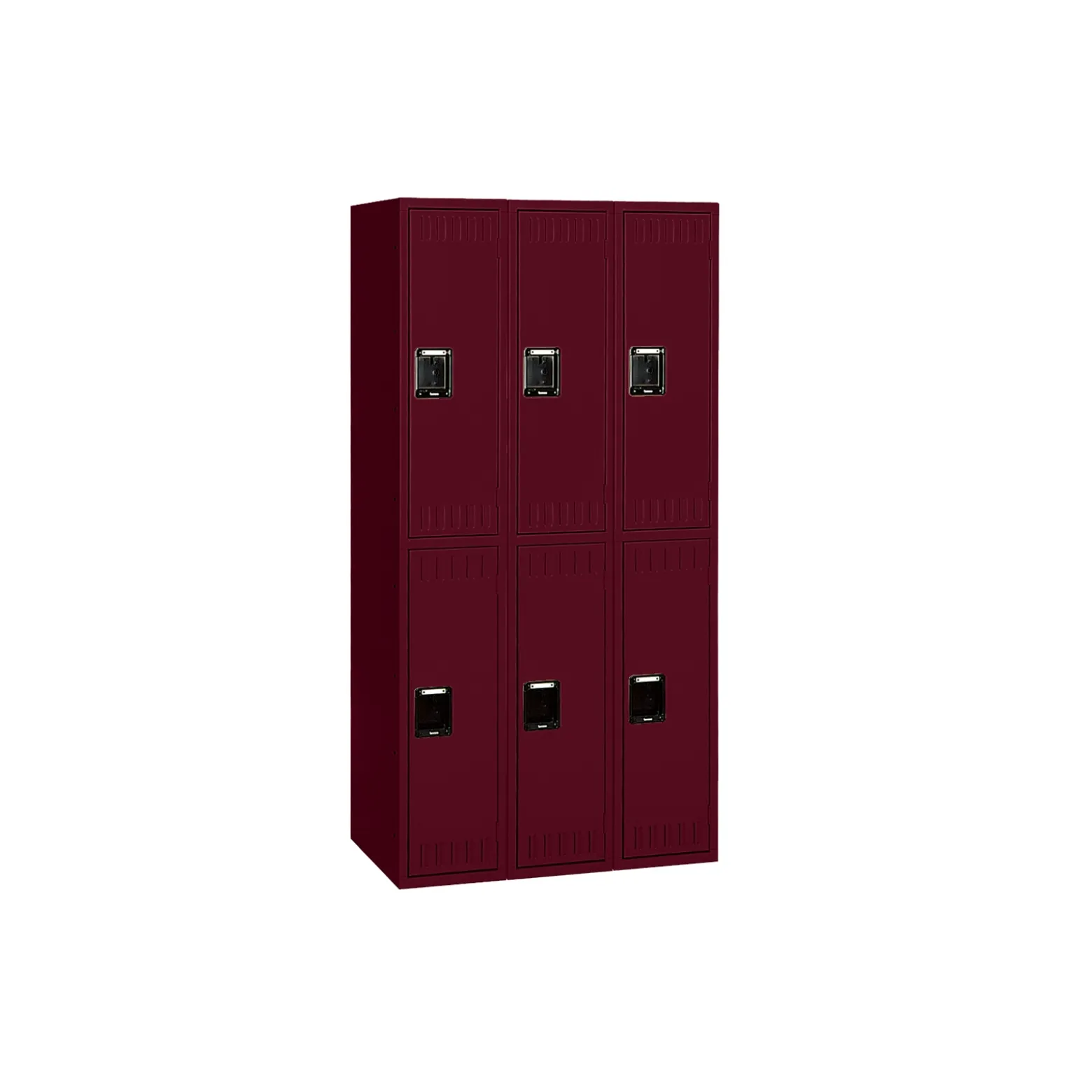 Set of Three Double Tier Steel Lockers
