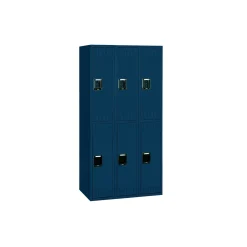 Set of Three Double Tier Steel Lockers