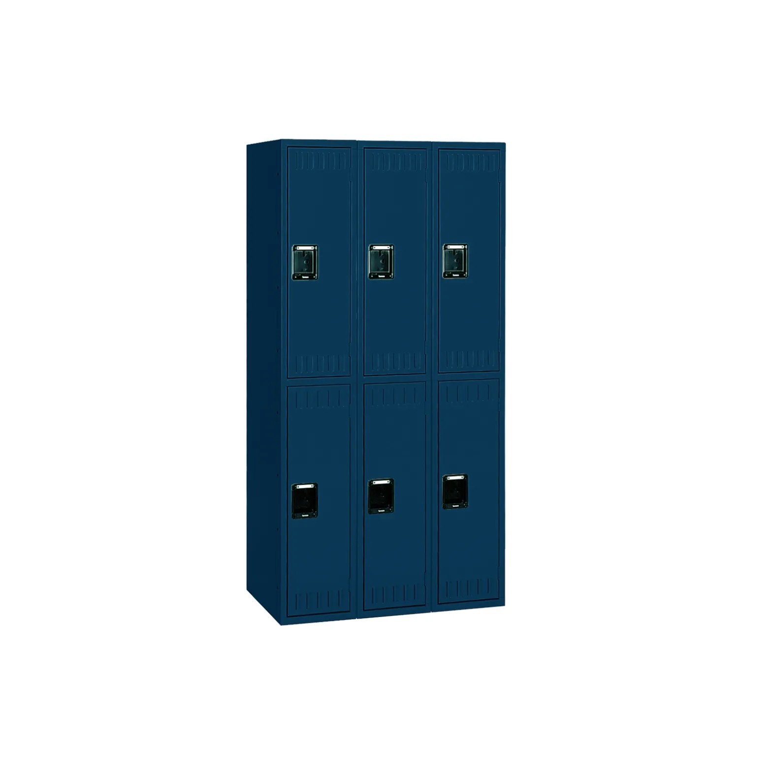 Set of Three Double Tier Steel Lockers