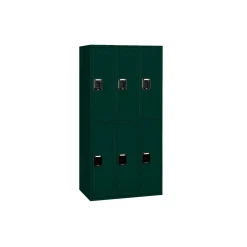 Set of Three Double Tier Steel Lockers