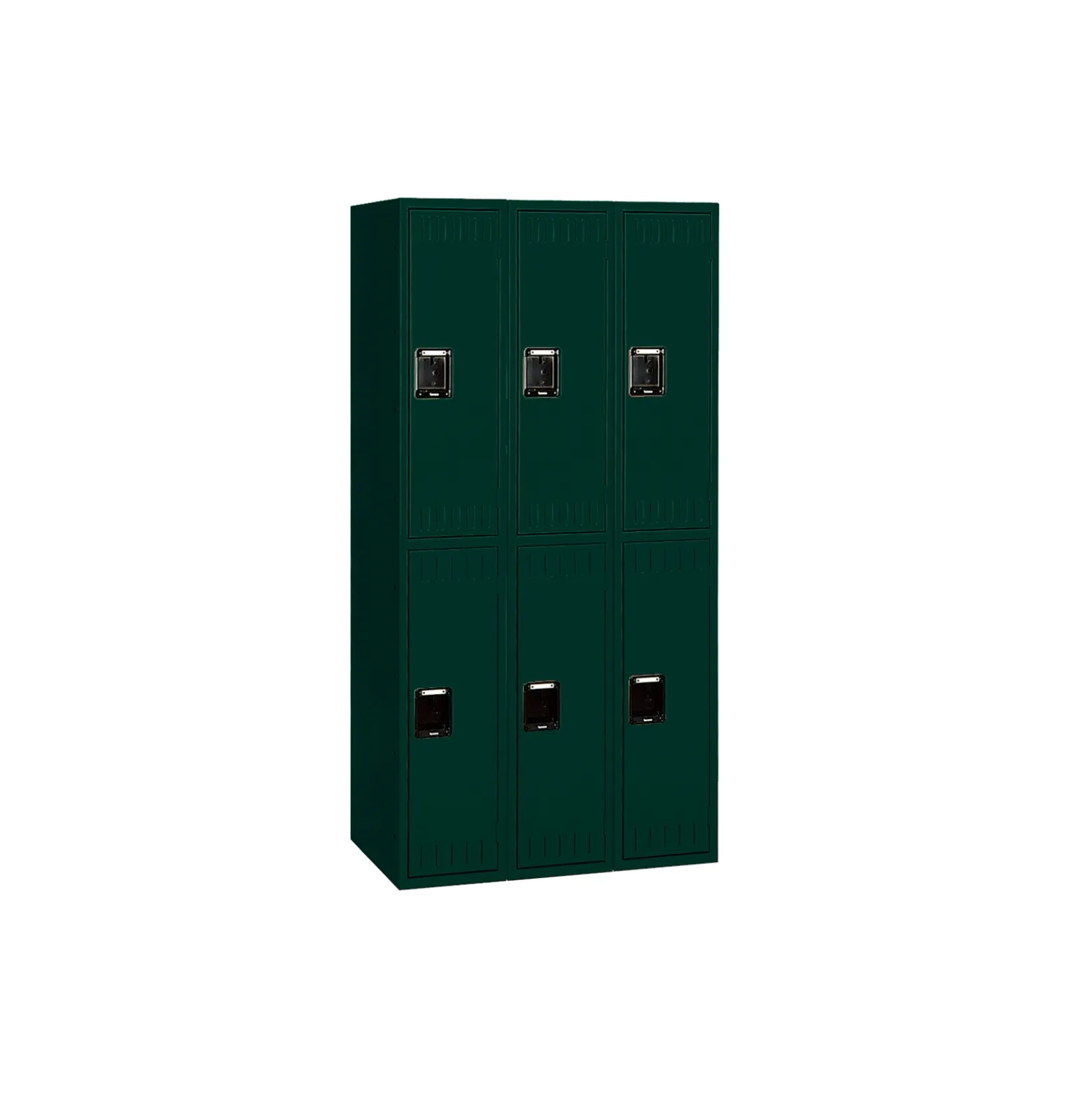 Set of Three Double Tier Steel Lockers