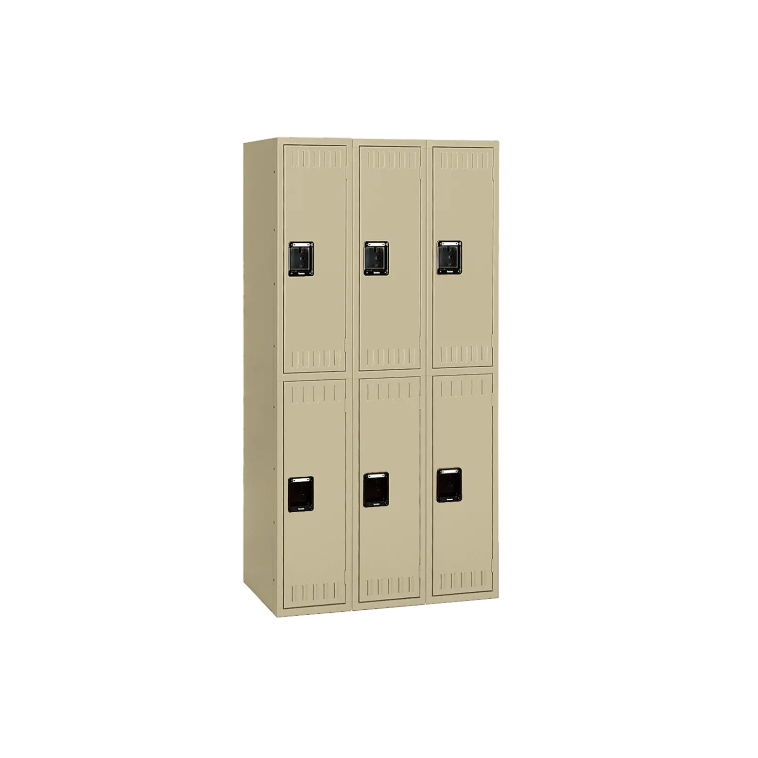 Set of Three Double Tier Steel Lockers