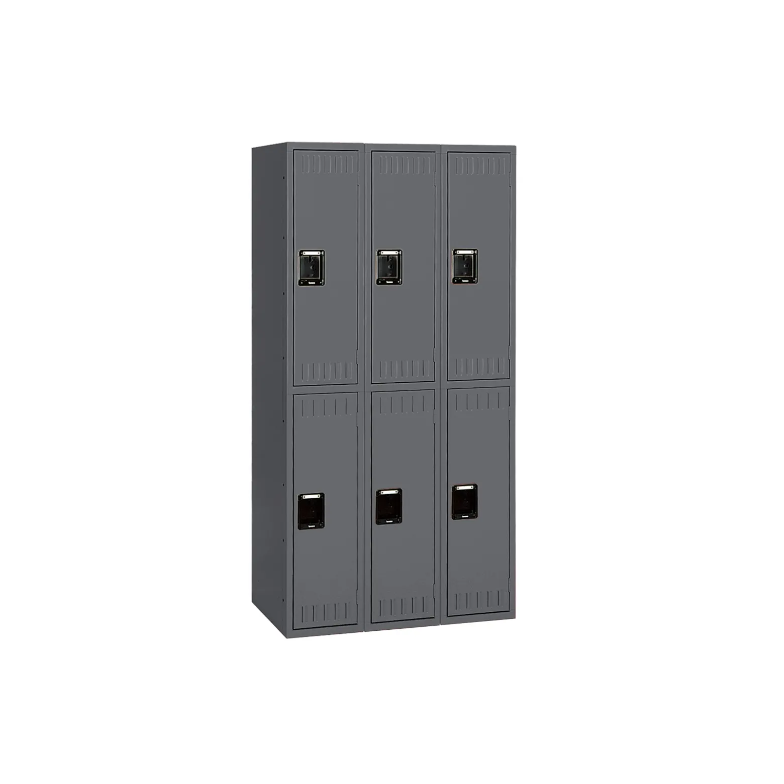 Set of Three Double Tier Steel Lockers