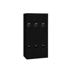 Set of Three Double Tier Steel Lockers