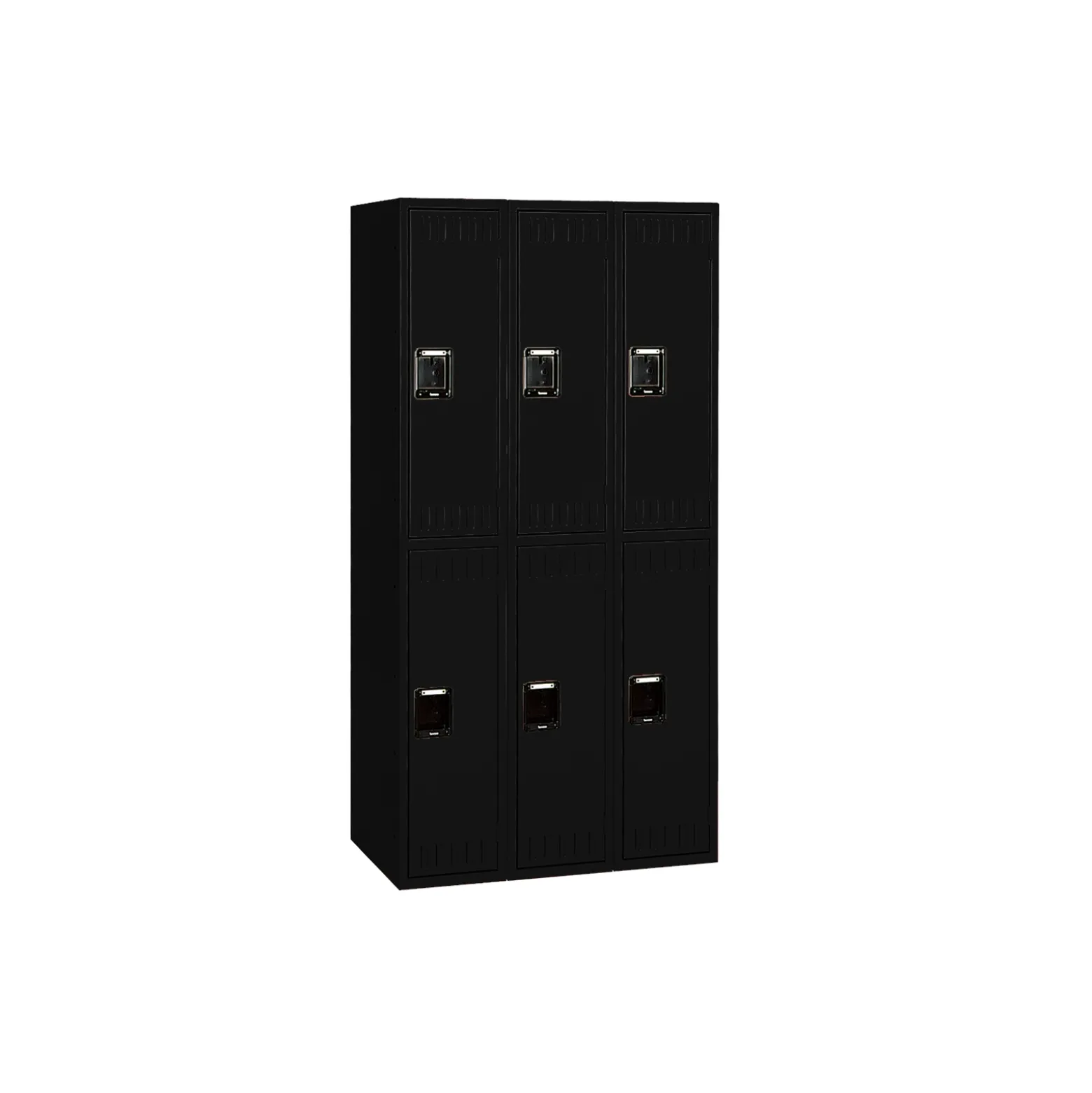 Set of Three Double Tier Steel Lockers