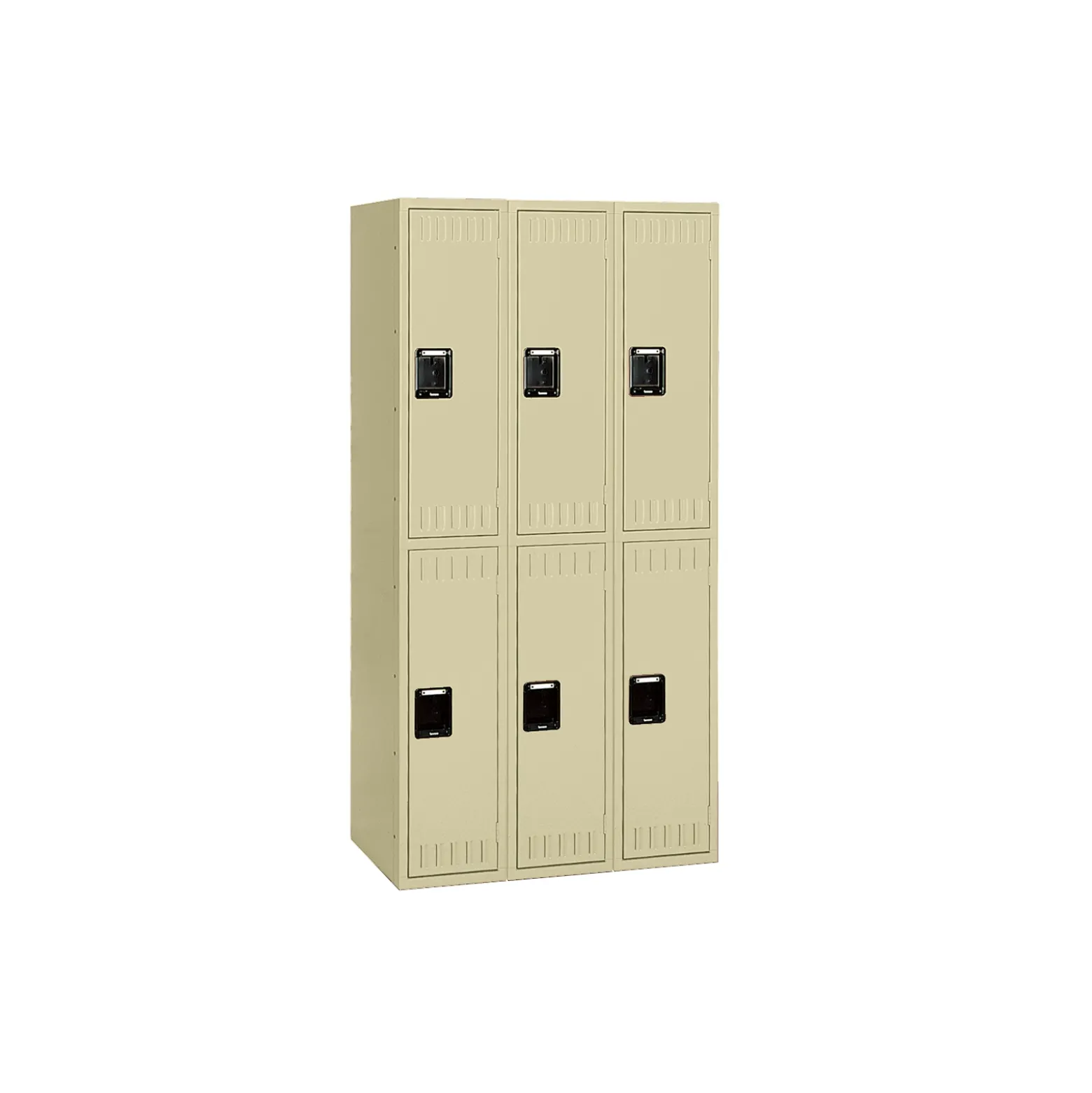 Set of Three Double Tier Steel Lockers