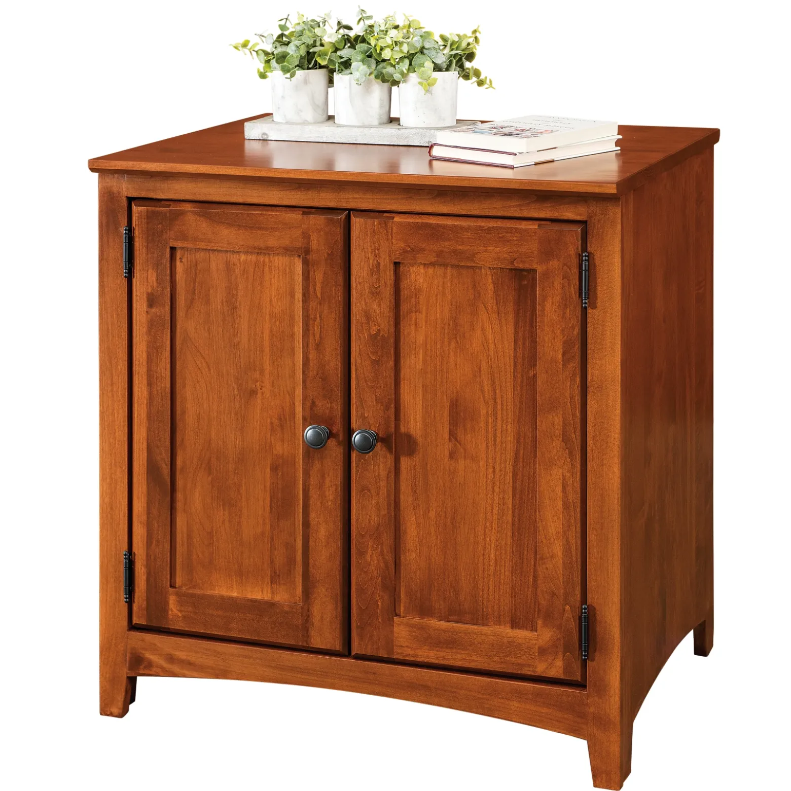 Shaker Home Office Solid Wood Two Door Storage Cabinet - 28.5"W