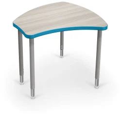 Shapes Height Adjustable Desk with Colored Edge Banding - 30"W x 29"D