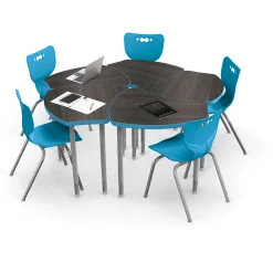 Shapes Height Adjustable Desk with Colored Edge Banding - 30