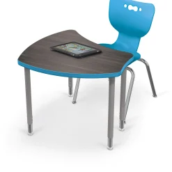 Shapes Height Adjustable Desk with Colored Edge Banding - 30