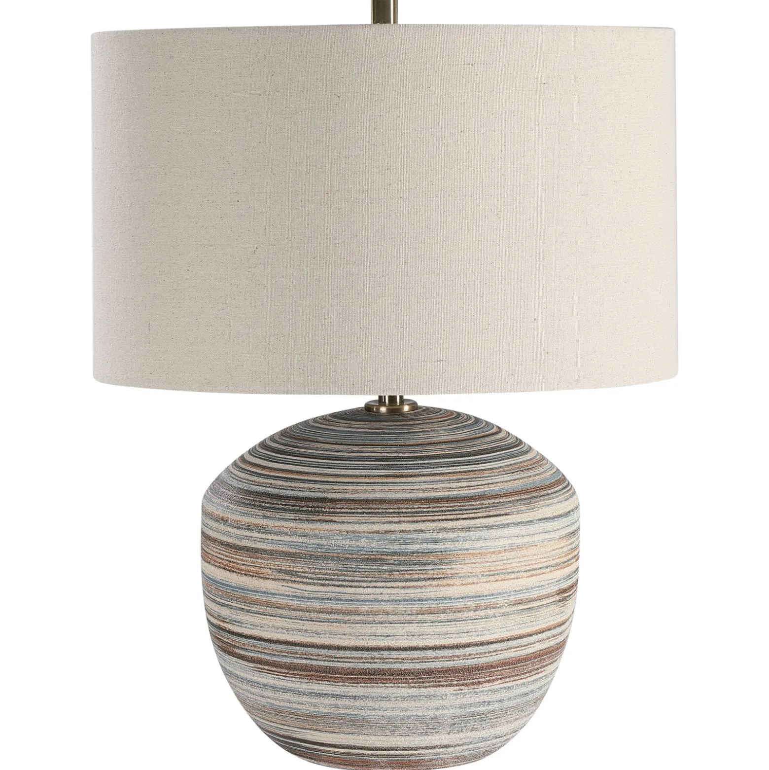 Signature Accents Ceramic Striped Accent Lamp - 17"Wx17"Dx22"H