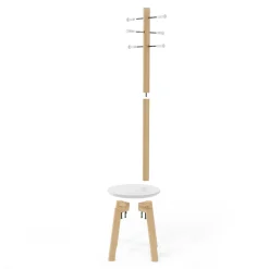 Signature Accents 6-Hook Coatrack and Stool