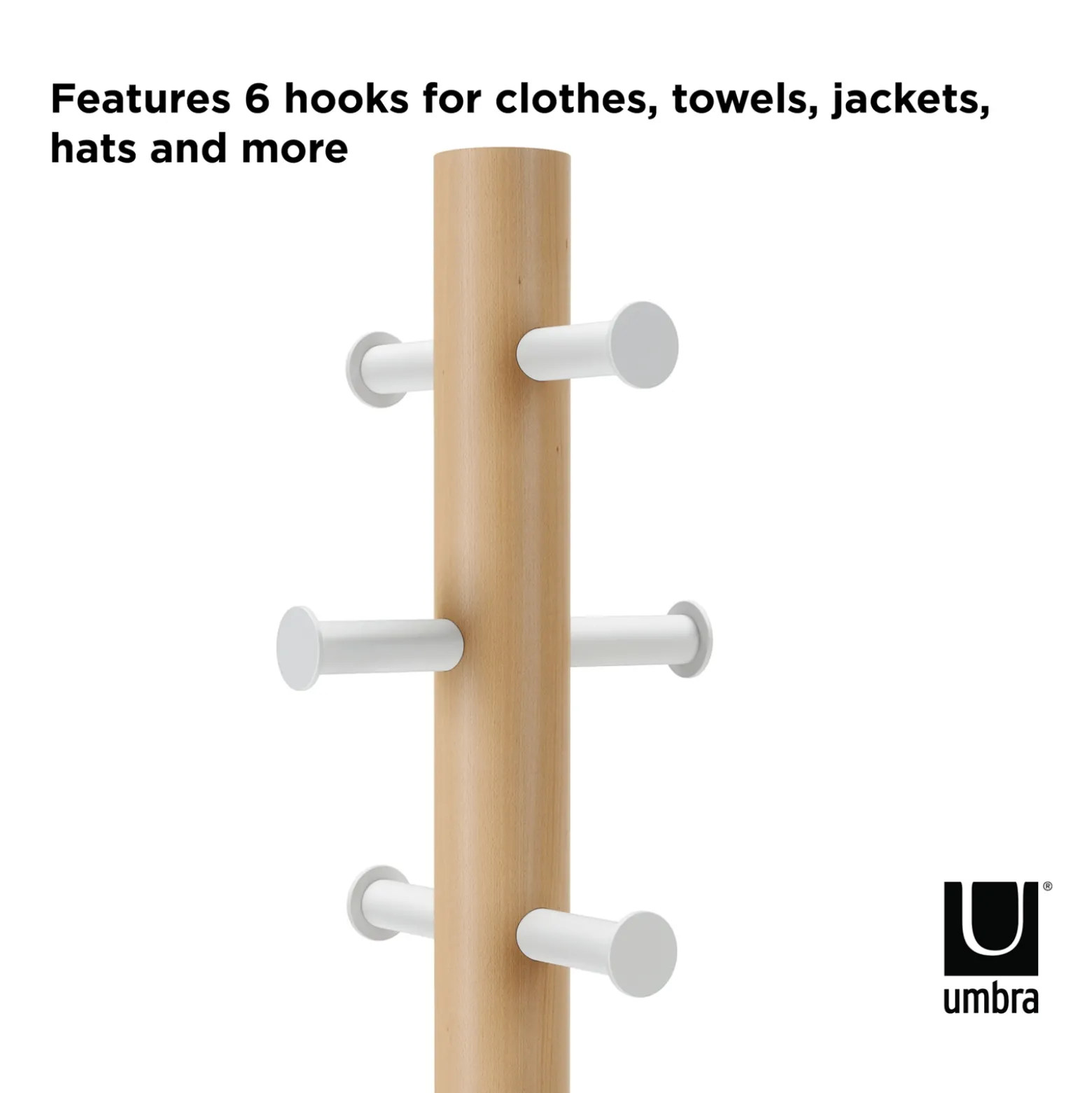 Signature Accents 6-Hook Coatrack and Stool