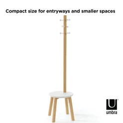 Signature Accents 6-Hook Coatrack and Stool
