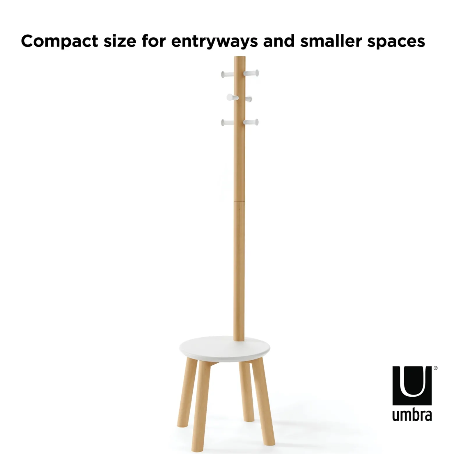 Signature Accents 6-Hook Coatrack and Stool