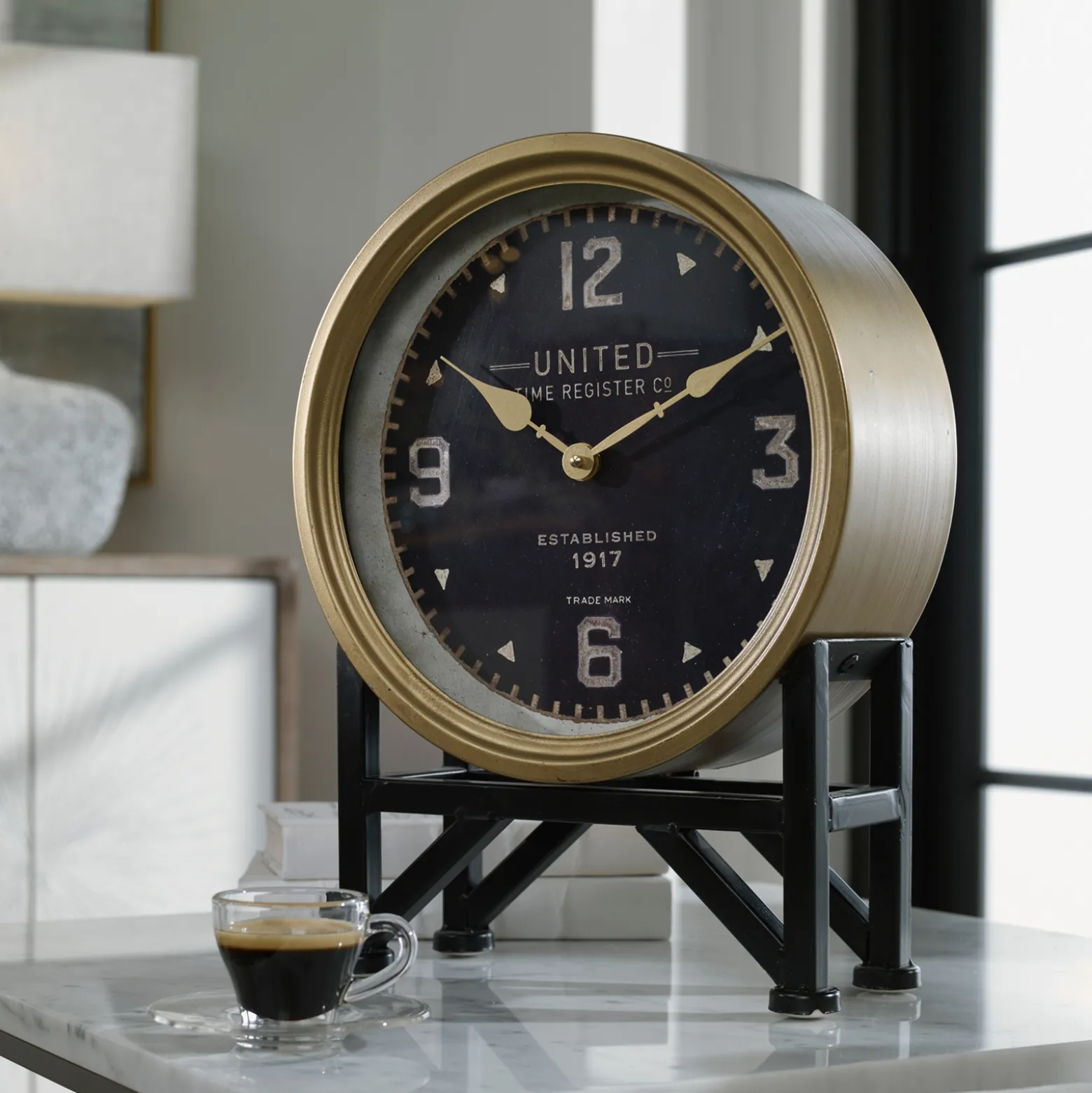 Signature Accents Industrial Table Clock