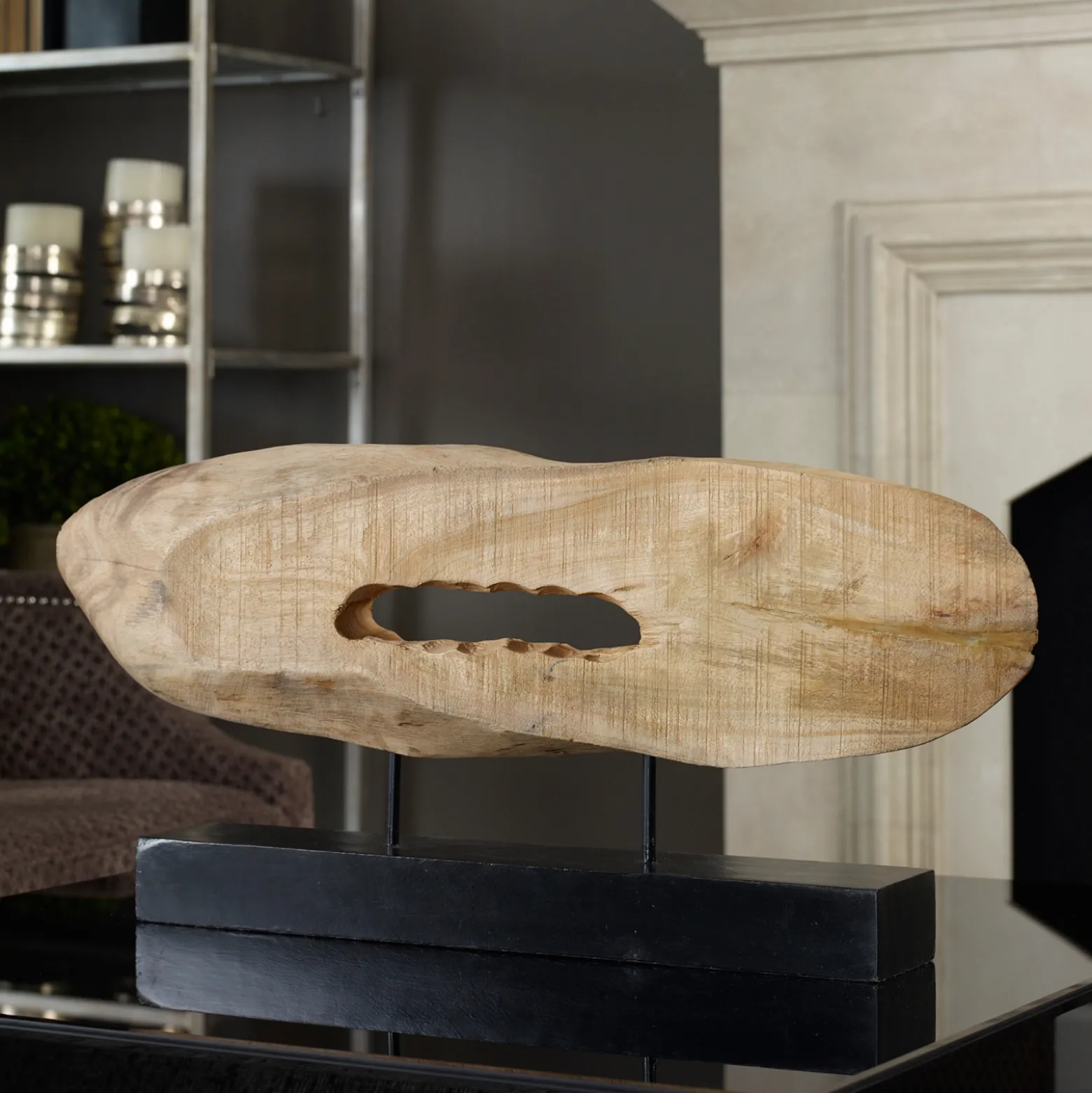 Signature Accents Mango Wood Log Sculpture 12.75”H