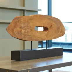Signature Accents Mango Wood Log Sculpture 12.75”H