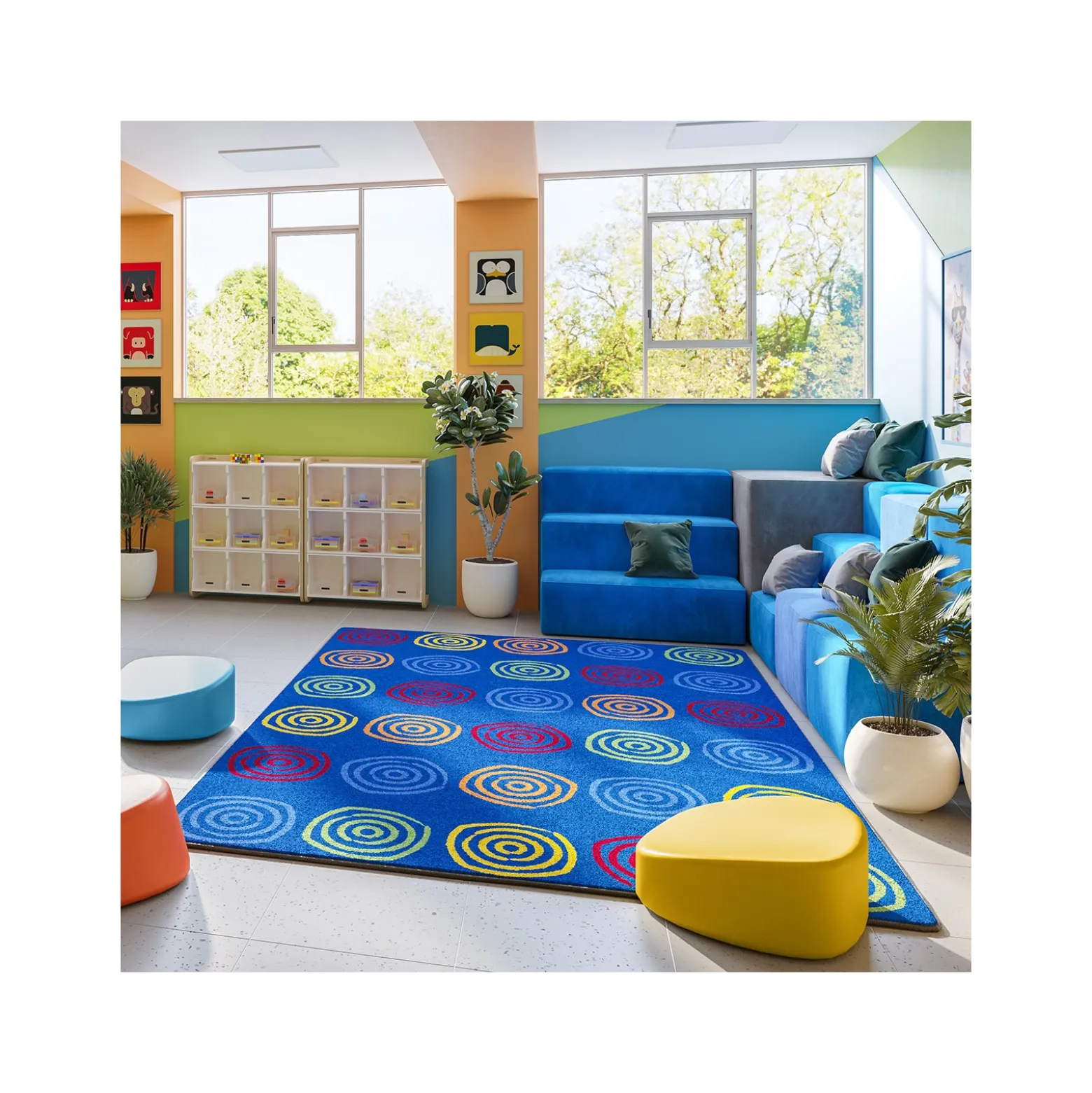 Simply Swirls 5'4" x 7'8" Area Rug
