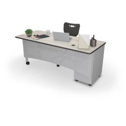 Single Pedestal Desk - 72"Wx30"D