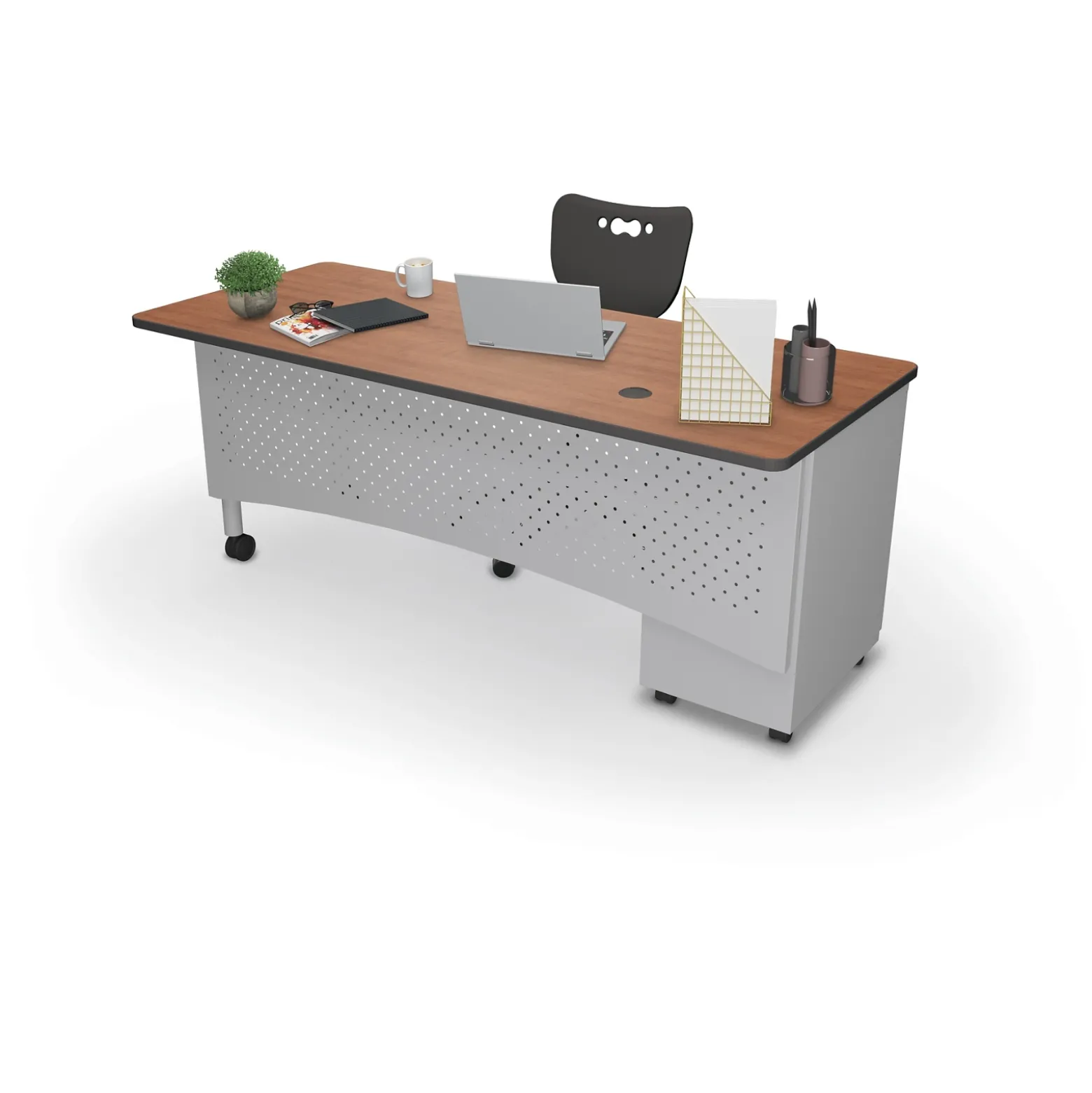Single Pedestal Desk - 72"Wx30"D