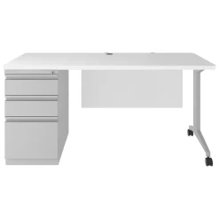 Single Pedestal Modern Teacher Desk - 60"W x 24"D