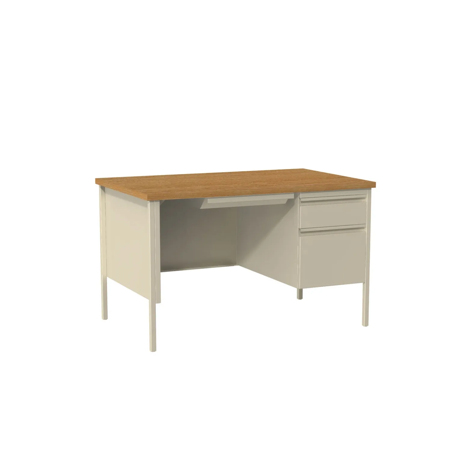 Single Pedestal Teacher Desk - 48"W x 30"D
