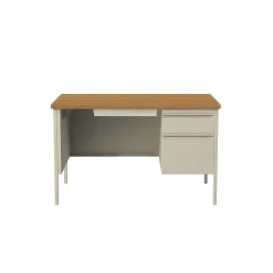 Single Pedestal Teacher Desk - 48"W x 30"D