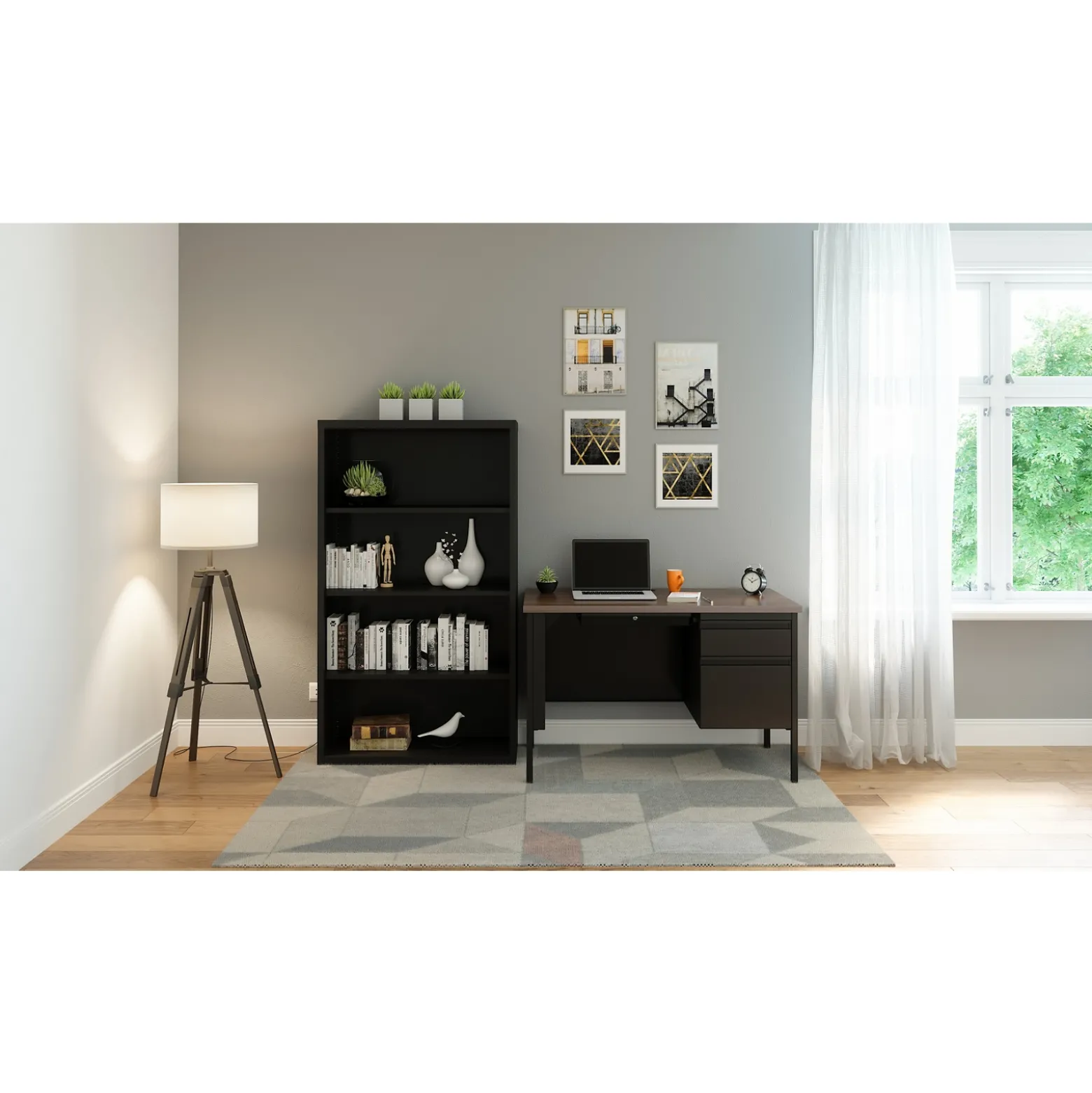 Single Pedestal Teacher Desk - 48"W x 30"D